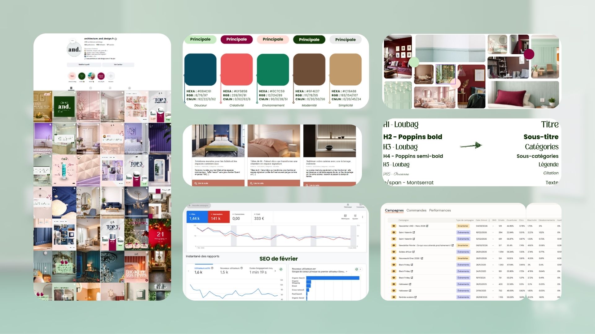 Architecture and Design, projet de branding et d'identité visuelle par Killy Rousseau — visuel 2 sur 2