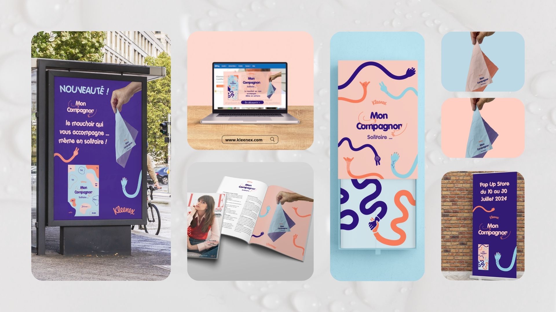 Mon Compagnon × Kleenex, projet de branding et d'identité visuelle par Killy Rousseau — visuel 3 sur 4