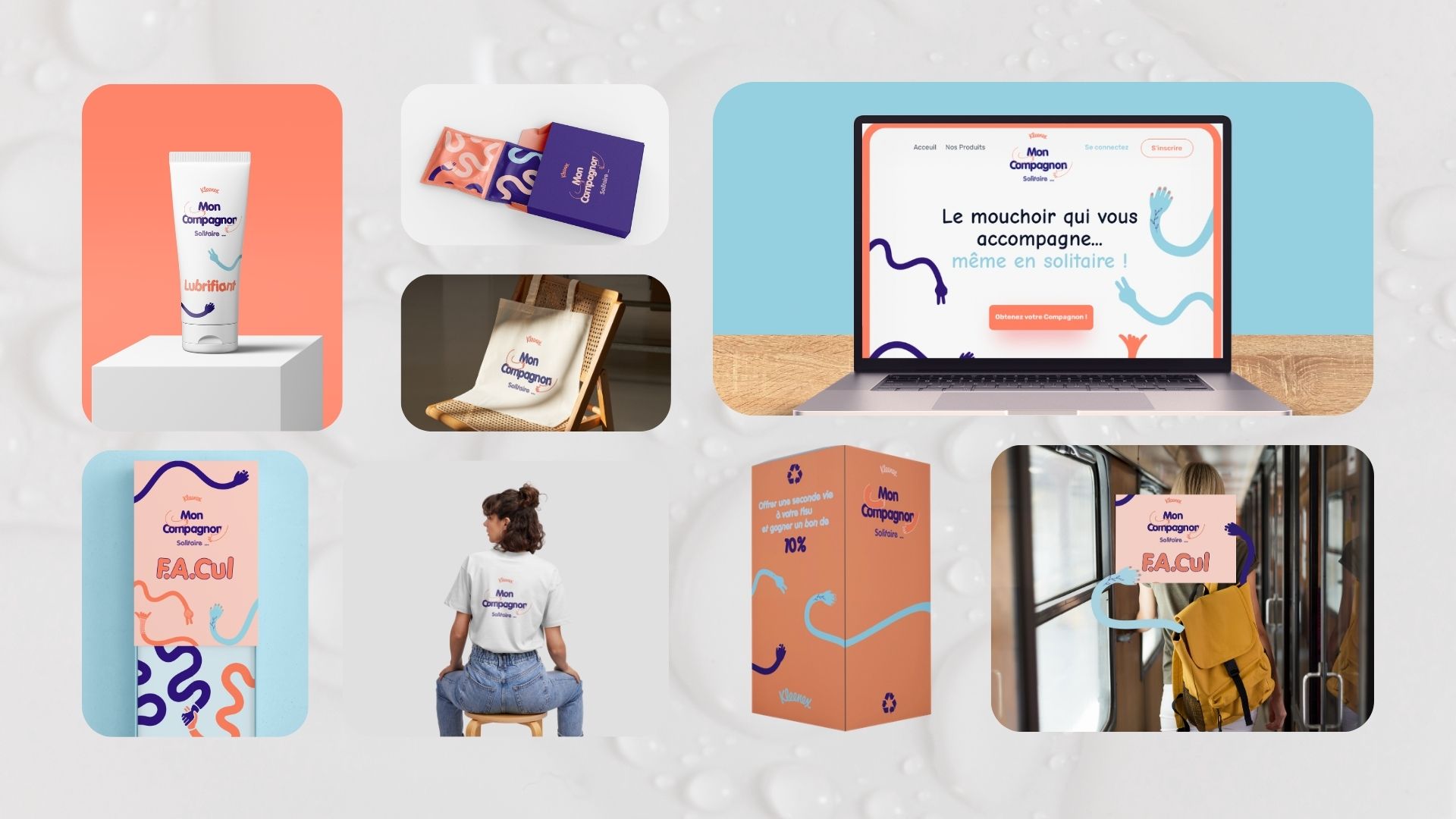 Mon Compagnon × Kleenex, projet de branding et d'identité visuelle par Killy Rousseau — visuel 4 sur 4